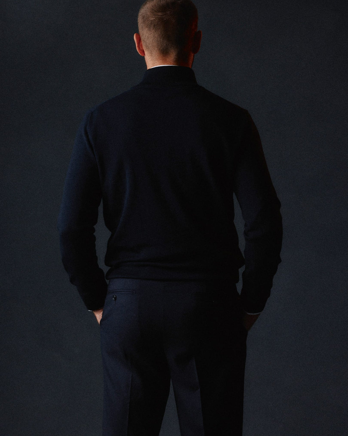 Der Merino-Quarter-Zip | Navy