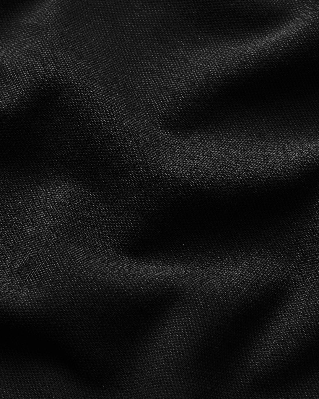 Black piqué polo fabric